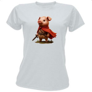 Camiseta Baby Look Porco mosqueteiro