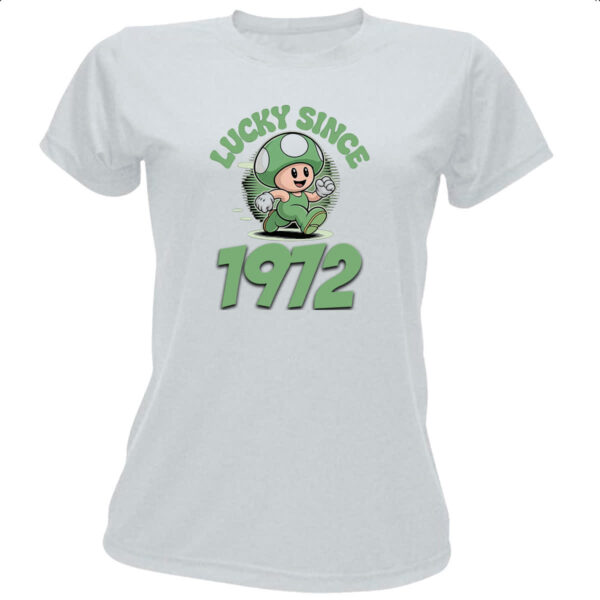 Camiseta Baby Look Lucky Since 1972