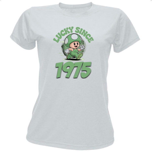 Camiseta Baby Look Lucky Since 1975