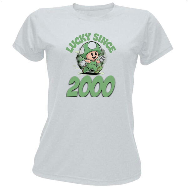 Camiseta Baby Look Lucky Since 2000