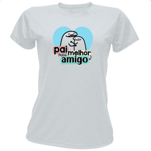 Camiseta Baby Look Dia dos Pais Flork Amigo