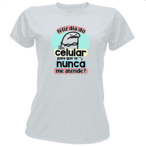 Camiseta Baby Look Dia dos Pais Flork Celular