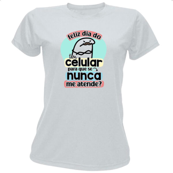 Camiseta Baby Look Dia dos Pais Flork Celular