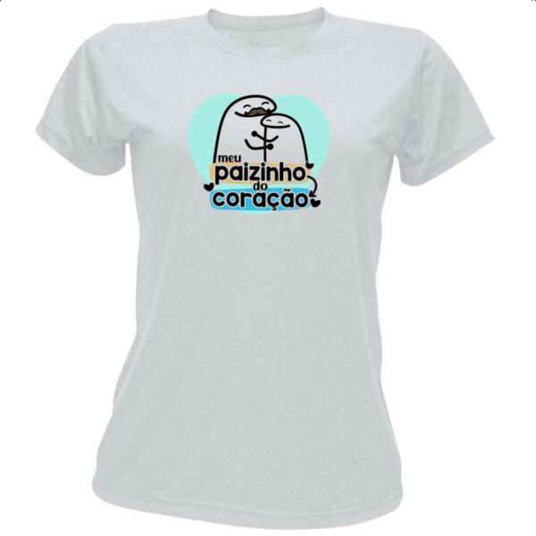Camiseta Baby Look Dia dos Pais Flork Coracao