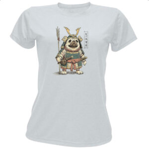 Camiseta Baby Look Pug Samurai