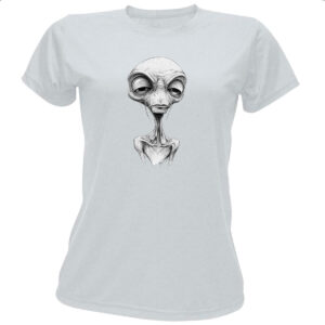 Camiseta Baby Look Alien Grafite Arte