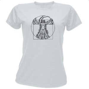 Camiseta Baby Look Homem Vitruviano Vinho