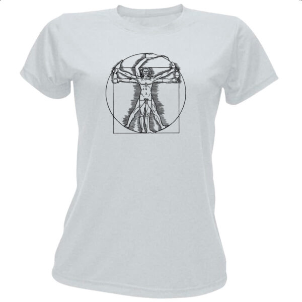 Camiseta Baby Look Homem Vitruviano Vinho