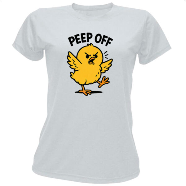 Camiseta Baby Look Pintinho Amarelo Peep Off