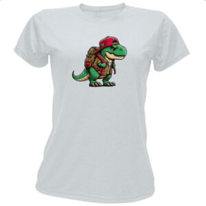 Camiseta Baby Look T-Rex aventureiro
