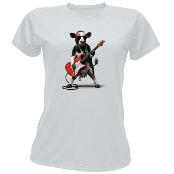 Camiseta Baby Look Vaca Guitarrista