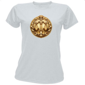 Camiseta Baby Look Signo de libra moeda de ouro