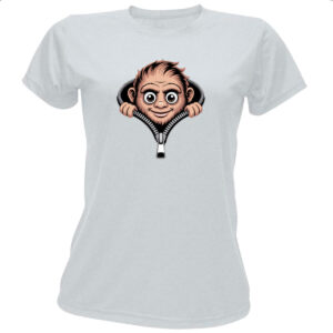 Camiseta Baby Look Pe grande no ziper