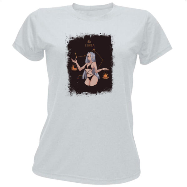 Camiseta Baby Look Anime Signo de Libra
