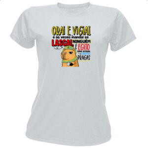Camiseta Baby Look Capivara Orai e vigiai