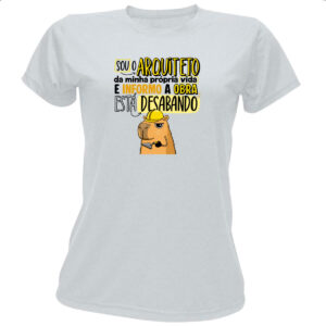 Camiseta Baby Look Capivara Sou o Arquiteto