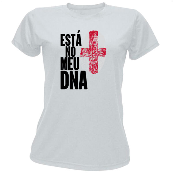 Camiseta Baby Look Esta no meu DNA Inglaterra