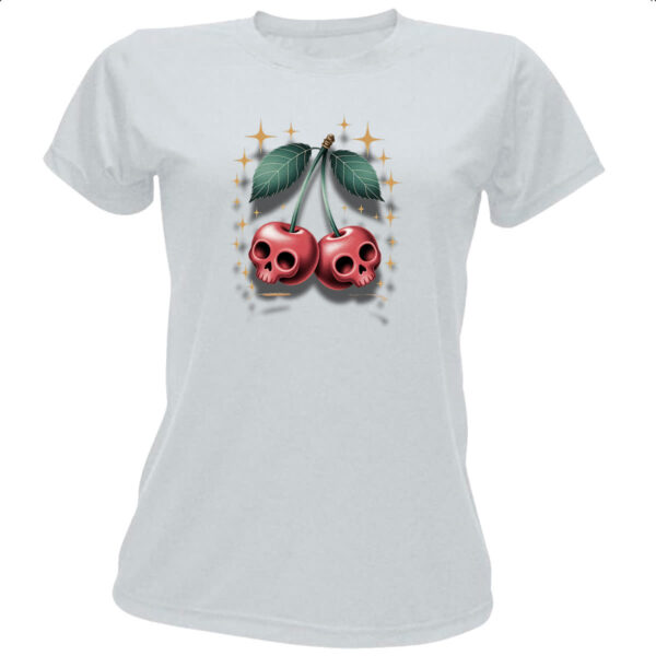 Camiseta Baby Look Cerejas da morte