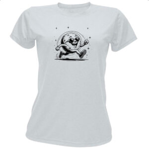 Camiseta Baby Look Lua fazendo cooper