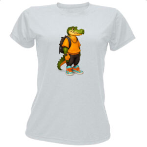 Camiseta Baby Look Jacare aventureiro