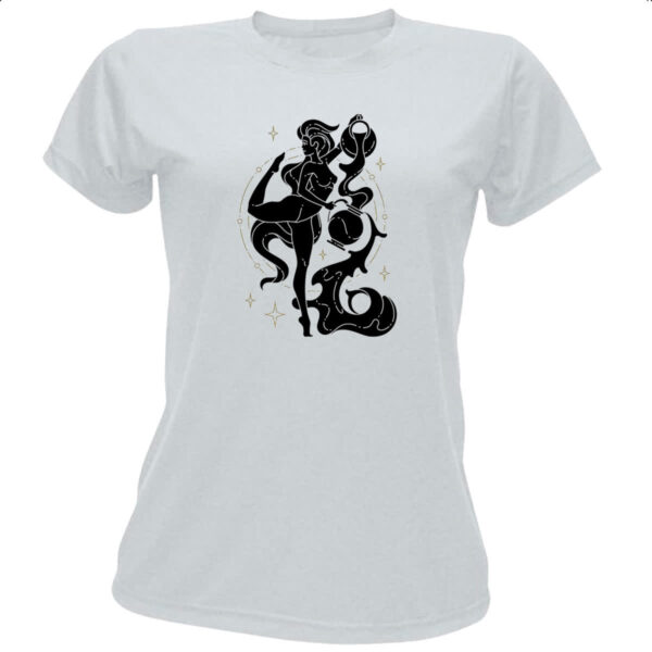 Camiseta Baby Look Signo Yoga Aquario