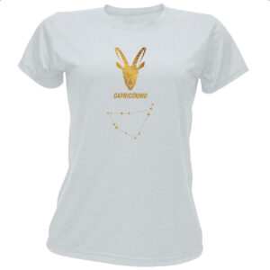 Camiseta Baby Look Signo Capricornio Constelacao Dourada