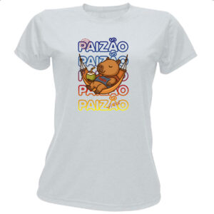 Camiseta Baby Look Capivara Paizao Relax