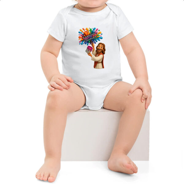 Body infantil Jesus Escrevendo Familia Oliveira - Imagem 2