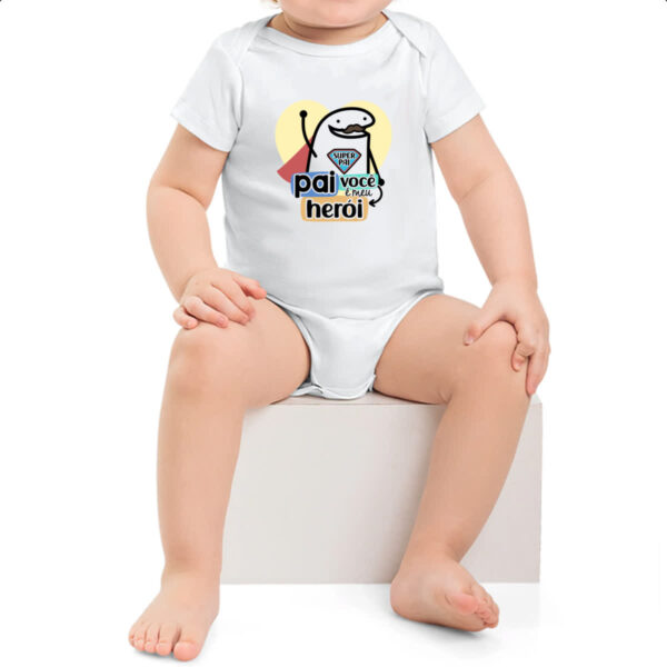 Body infantil Dia dos Pais Flork Heroi - Imagem 2