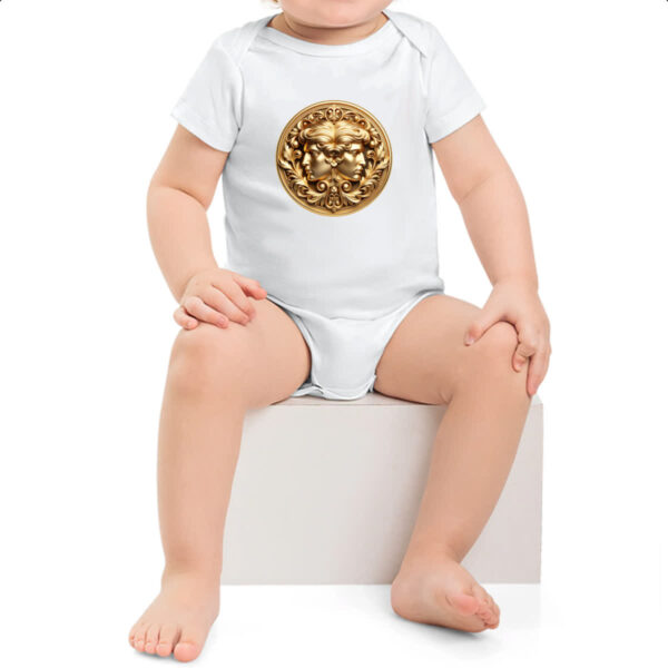 Body infantil Signo de Gemeos moeda de ouro - Imagem 2