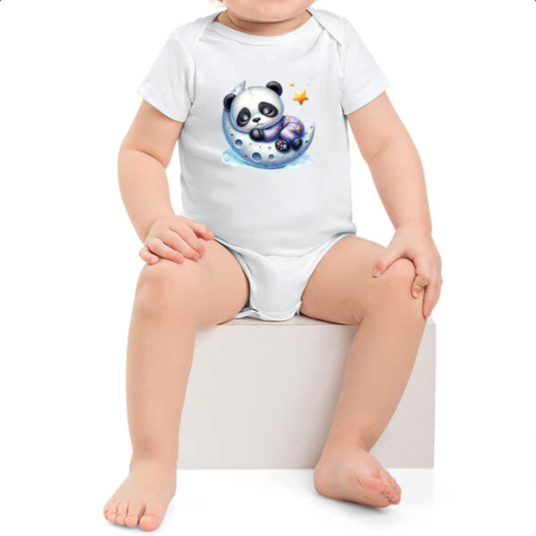 Body infantil Cute Panda dormindo na Lua - Imagem 2