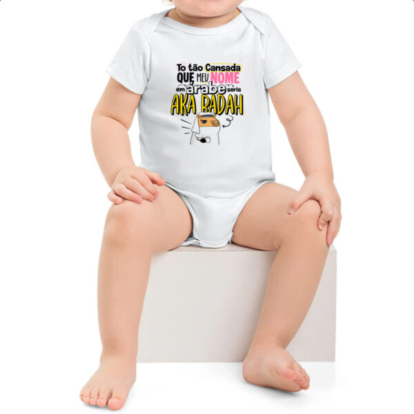 Body infantil Capivara Nome Cansada - Imagem 2