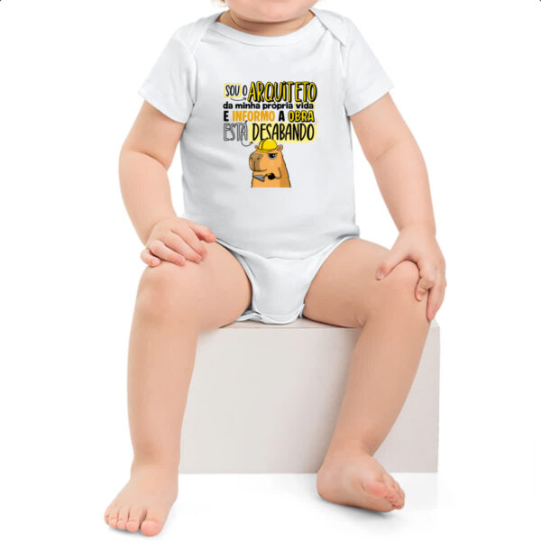 Body infantil Capivara Sou o Arquiteto - Imagem 2