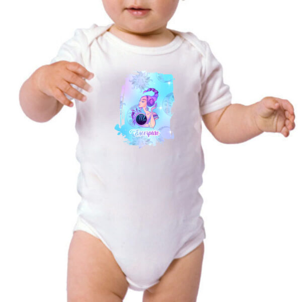 Body infantil Escorpiao fundo zodiacal - Imagem 3