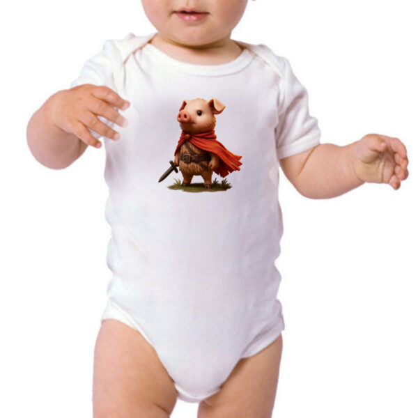 Body infantil Porco mosqueteiro - Imagem 3