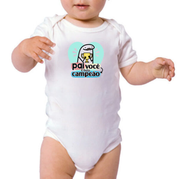 Body infantil Dia dos Pais Flork Campeao - Imagem 3