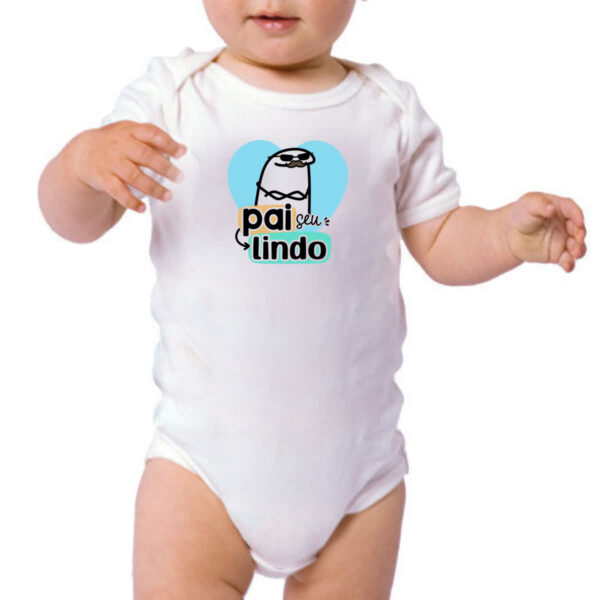 Body infantil Dia dos Pais Flork Lindo - Imagem 3