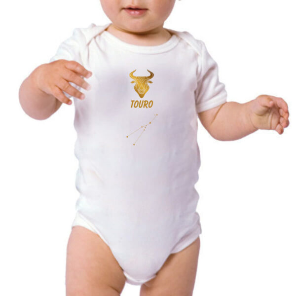 Body infantil Signo Touro Constelacao Dourada - Imagem 3