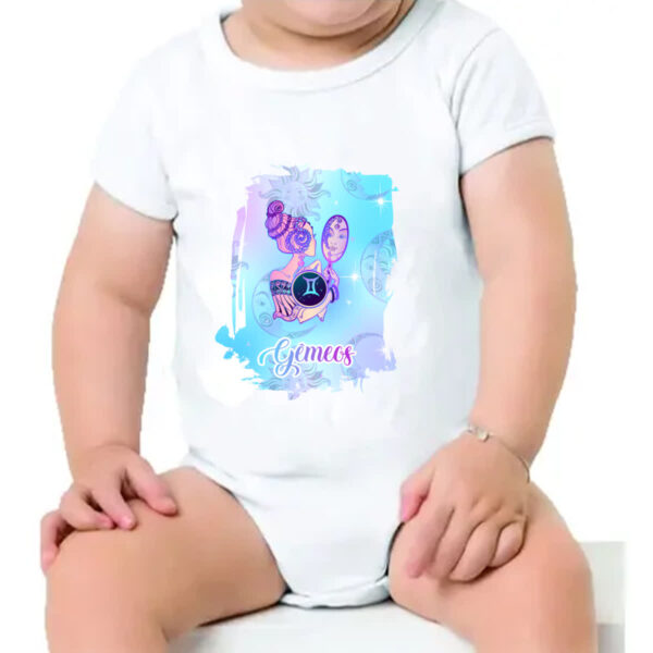 Body infantil Gemeos fundo zodiacal - Imagem 4