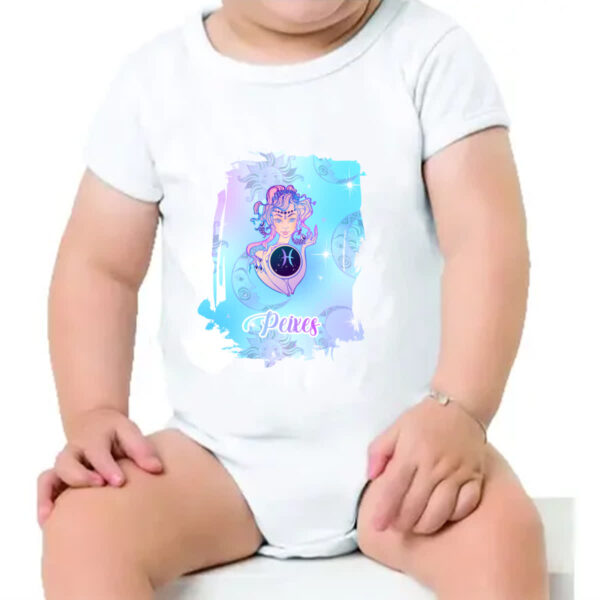 Body infantil Peixes fundo zodiacal - Imagem 4