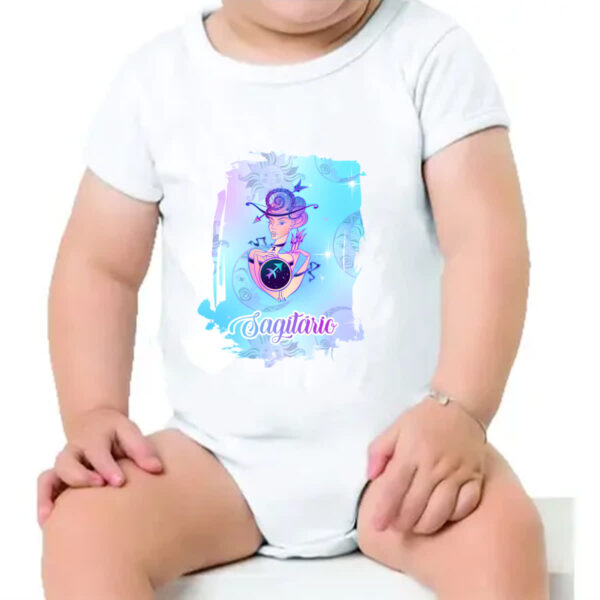Body infantil Sagitario fundo zodiacal - Imagem 4