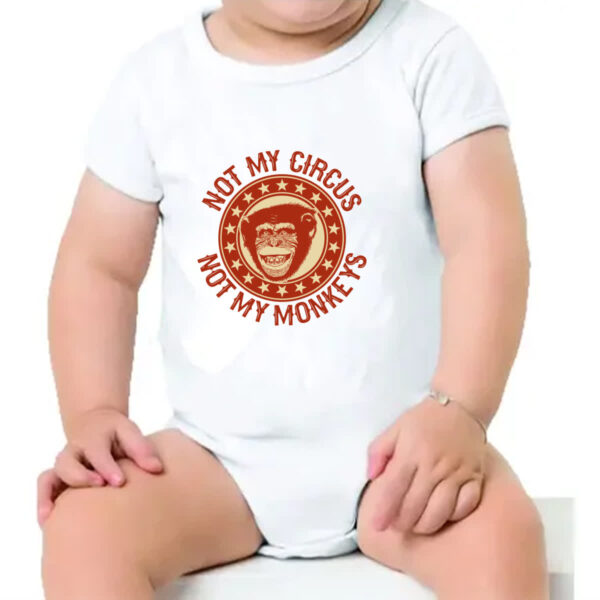 Body infantil Not my circus and monkey - Imagem 4