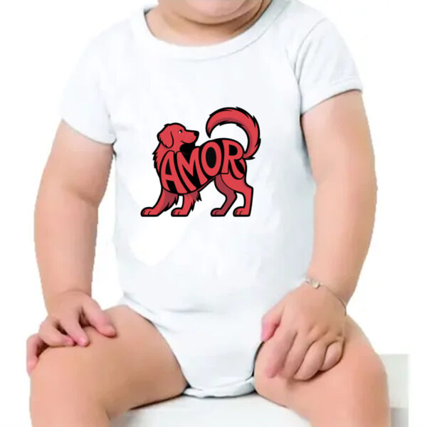 Body infantil Cachorro Amor - Imagem 4