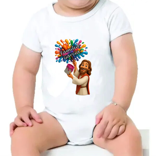 Body infantil Jesus Escrevendo Familia Garcia - Imagem 4