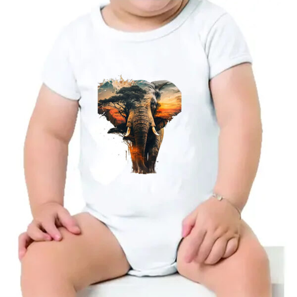 Body infantil Elefante africano paisagem corporal - Imagem 4