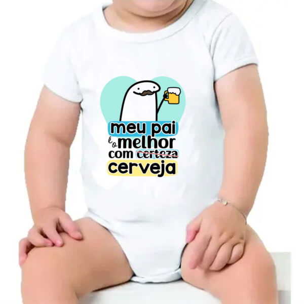 Body infantil Dia dos Pais Flork Certeza - Imagem 4