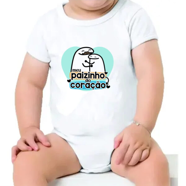 Body infantil Dia dos Pais Flork Coracao - Imagem 4