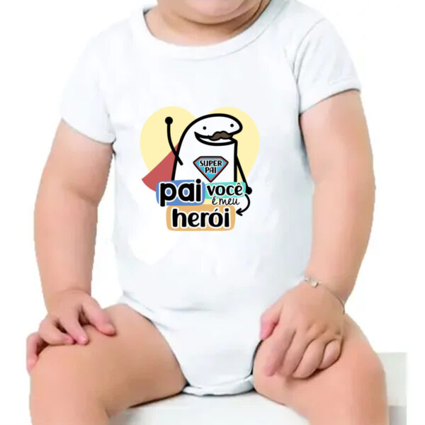 Body infantil Dia dos Pais Flork Heroi - Imagem 4
