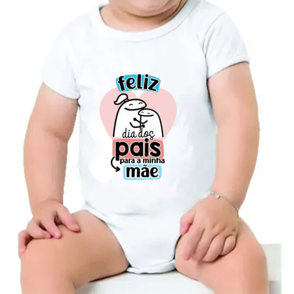 Body infantil Dia dos Pais Flork Mae - Imagem 4