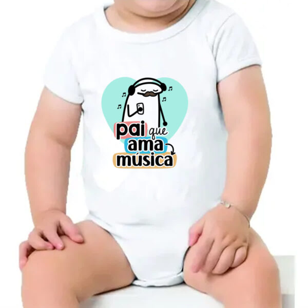 Body infantil Dia dos Pais Flork Musica - Imagem 4
